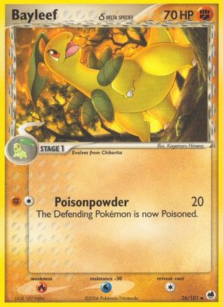 [PKM] Bayleef (26/101) (Delta Species) (Stamped) [EX: Dragon Frontiers]