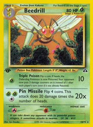 [PKM] Beedrill (18/75) [Neo Discovery 1st Edition]