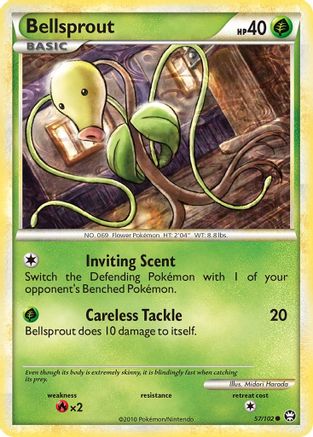 [PKM] Bellsprout (57/102) [HeartGold & SoulSilver: Triumphant]