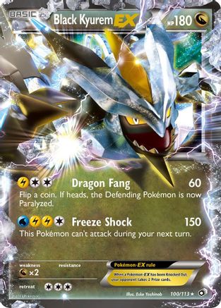 [PKM] Black Kyurem EX (100/113) [Black & White: Legendary Treasures]