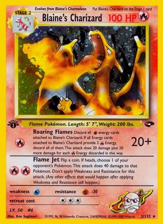 [PKM-R] Blaine's Charizard (2/132) [Gym Challenge 1st Edition]