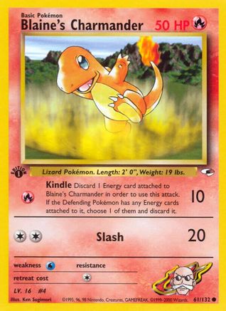 [PKM] Blaine's Charmander (61/132) [Gym Heroes 1st Edition]