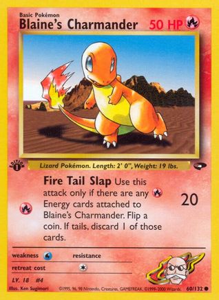 [PKM] Blaine's Charmander (60/132) [Gym Challenge 1st Edition]