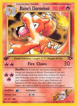 [PKM] Blaine's Charmeleon (31/132) [Gym Challenge 1st Edition]