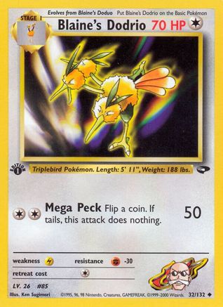 [PKM] Blaine's Dodrio (32/132) [Gym Challenge 1st Edition]
