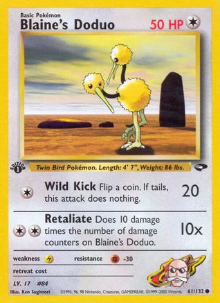 [PKM] Blaine's Doduo (61/132) [Gym Challenge 1st Edition]