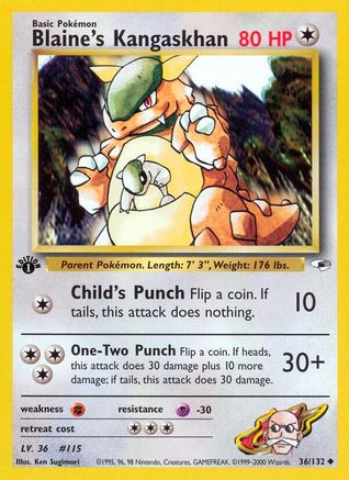 [PKM] Blaine's Kangaskhan (36/132) [Gym Heroes 1st Edition]