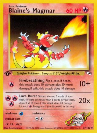 [PKM-C] Blaine's Magmar (37/132) [Gym Heroes 1st Edition]