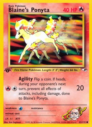 [PKM] Blaine's Ponyta (63/132) [Gym Heroes 1st Edition]