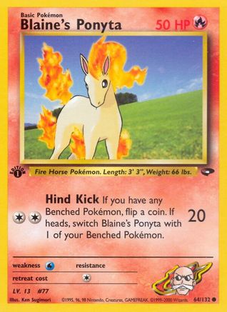 [PKM] Blaine's Ponyta (64/132) [Gym Challenge 1st Edition]