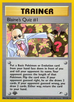 [PKM] Blaine's Quiz #1 (97/132) [Gym Heroes 1st Edition]
