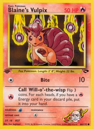 [PKM] Blaine's Vulpix (66/132) [Gym Challenge 1st Edition]