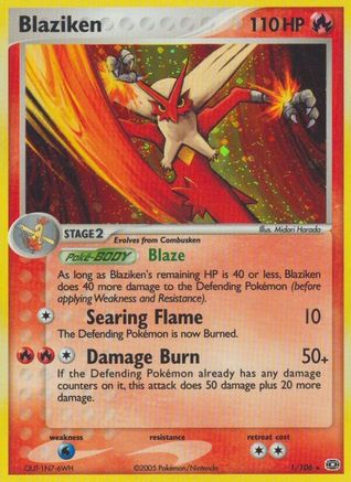 [PKM-R] Blaziken (1/106) (Stamped) [EX: Emerald]