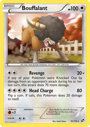 [PKM-R] Bouffalant (91/114) [Black & White: Base Set]