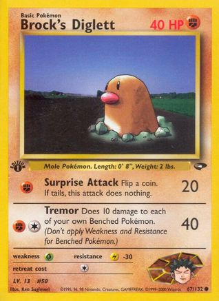 [PKM] Brock's Diglett (67/132) [Gym Challenge 1st Edition]