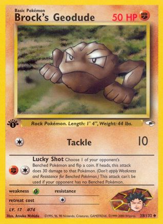 [PKM] Brock's Geodude (38/132) [Gym Heroes 1st Edition]