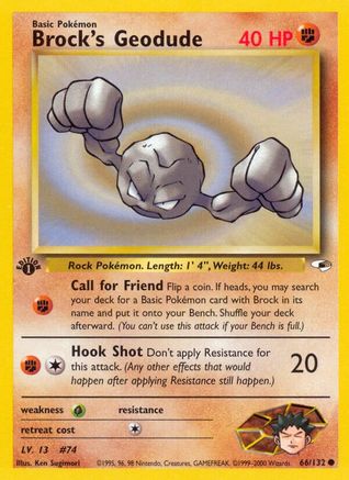 [PKM] Brock's Geodude (66/132) [Gym Heroes 1st Edition]