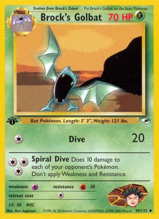 [PKM] Brock's Golbat (39/132) [Gym Heroes 1st Edition]