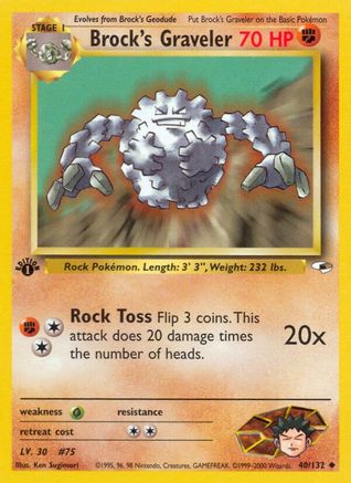 [PKM] Brock's Graveler (40/132) [Gym Heroes 1st Edition]