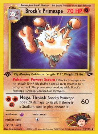 [PKM] Brock's Primeape (35/132) [Gym Challenge 1st Edition]
