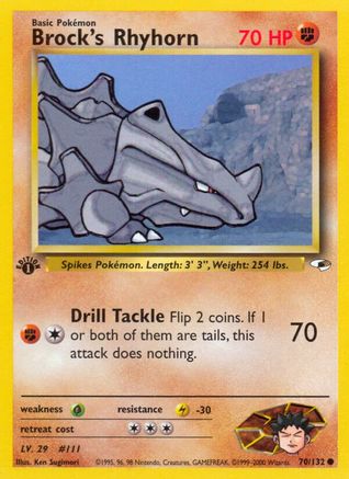 [PKM] Brock's Rhyhorn (70/132) [Gym Heroes 1st Edition]
