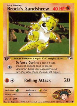 [PKM-C] Brock's Sandshrew (71/132) [Gym Heroes 1st Edition]