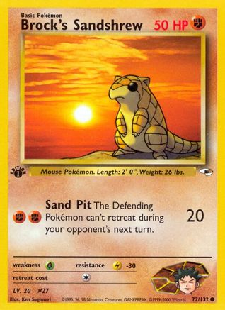 [PKM] Brock's Sandshrew (72/132) [Gym Heroes 1st Edition]