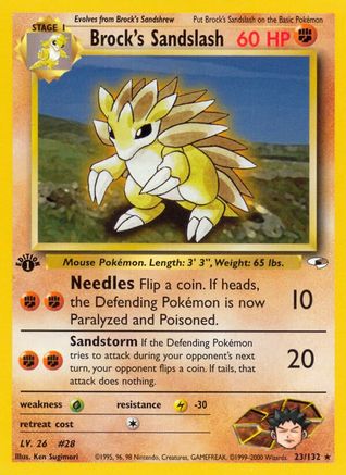 [PKM] Brock's Sandslash (23/132) [Gym Heroes 1st Edition]