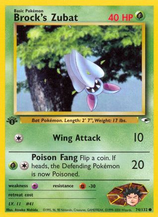 [PKM-C] Brock's Zubat (74/132) [Gym Heroes 1st Edition]