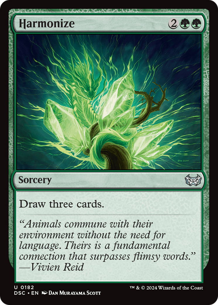 {C} Harmonize [Duskmourn: House of Horror Commander][DSC 182]