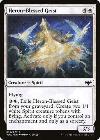 {C} Heron-Blessed Geist [Innistrad: Crimson Vow][VOW 019]