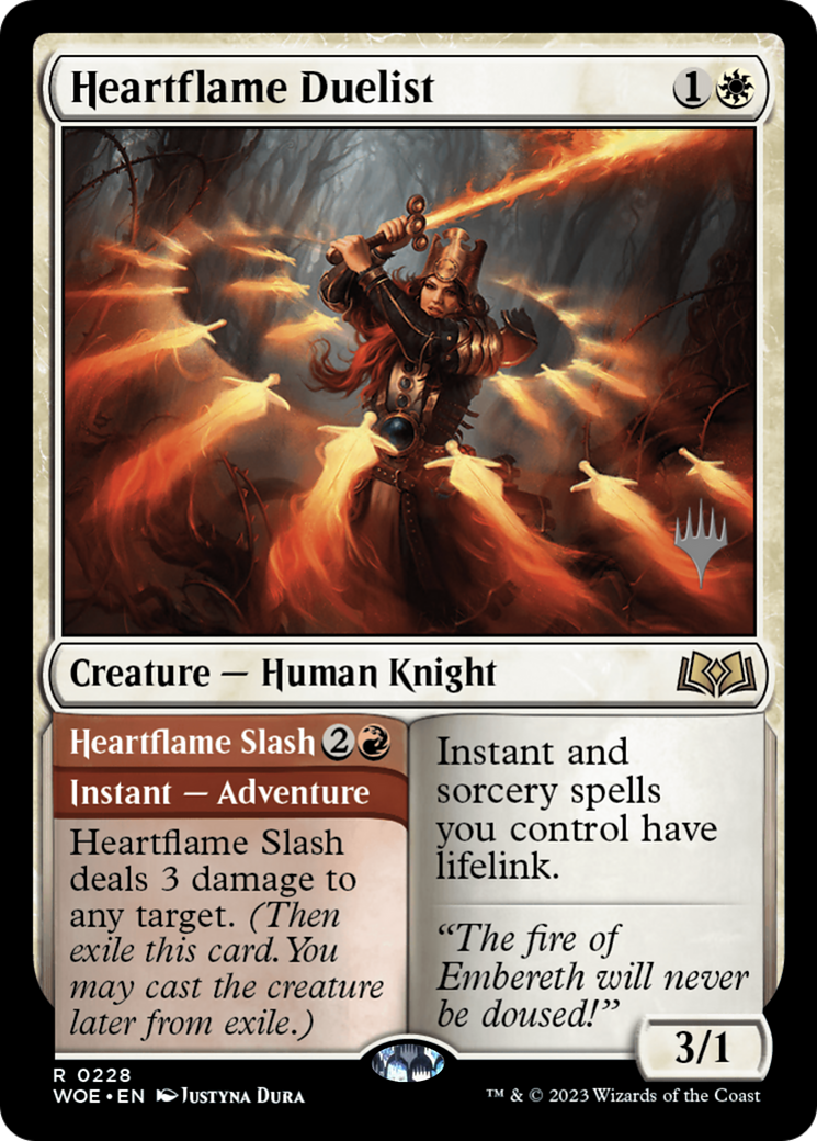 {@R} Heartflame Duelist // Heatflame Duelist (Promo Pack) [Wilds of Eldraine Promos][PP WOE 228]