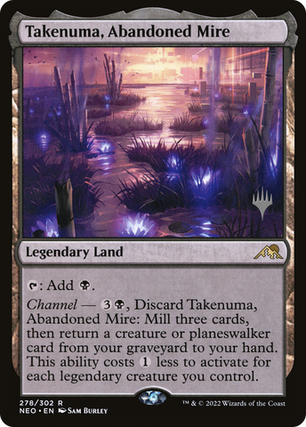 {R} Takenuma, Abandoned Mire (Promo Pack) [Kamigawa: Neon Dynasty Promos][PP NEO 278]