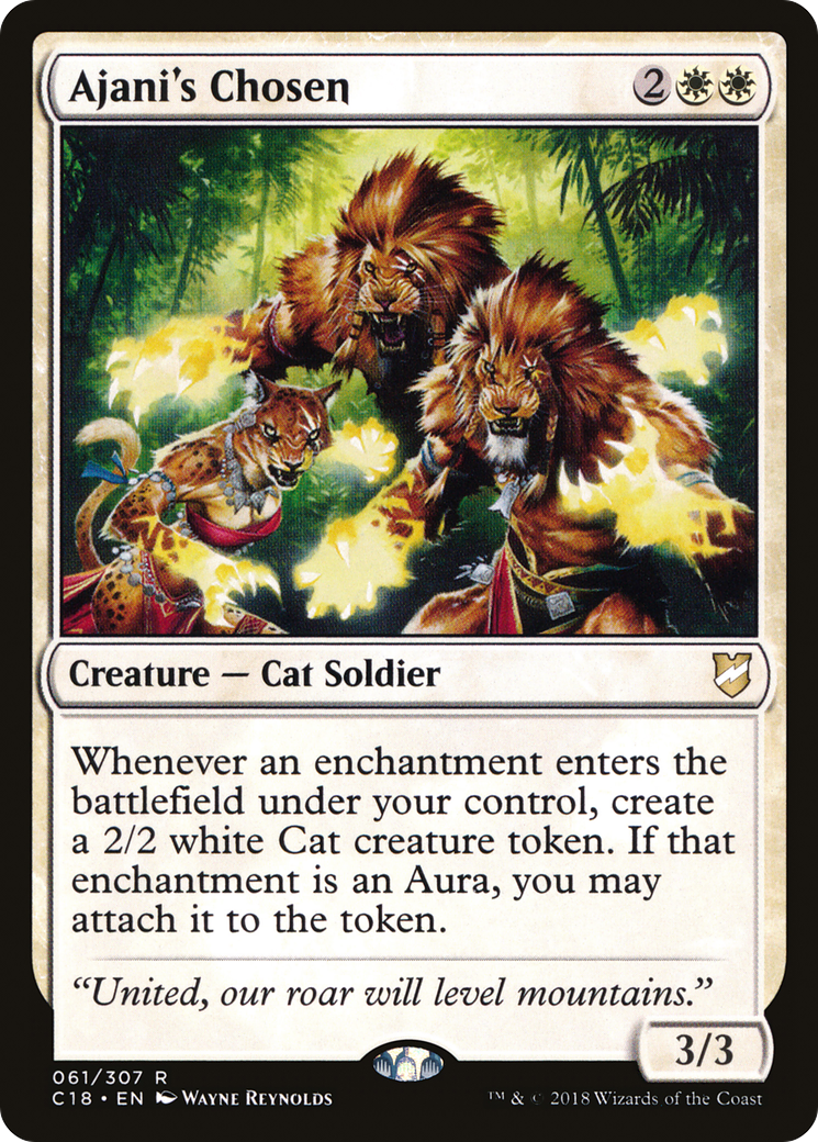 {R} Ajani's Chosen [Commander 2018][C18 061]