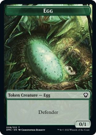 {T} Snake // Egg Double-sided Token [Dominaria United Commander Tokens][TDMC 011]