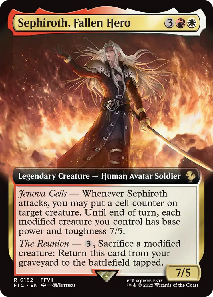 {R} Sephiroth, Fallen Hero (Extended Art) [FINAL FANTASY Commander][FIC 182]