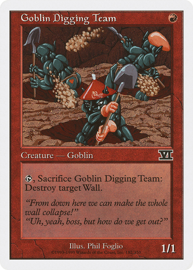 {C} Goblin Digging Team [Classic Sixth Edition][6ED 182]