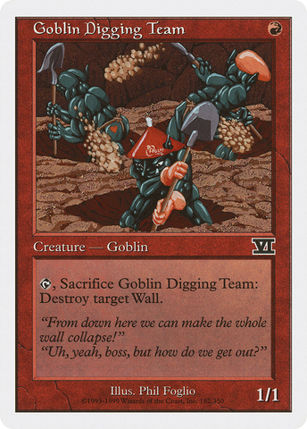 {C} Goblin Digging Team [Classic Sixth Edition][6ED 182]