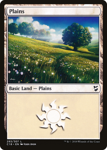 {B}[C18 293] Plains (293) [Commander 2018]