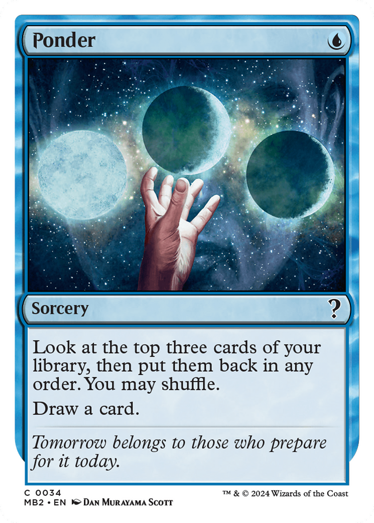 {C} Ponder (White Border) [Mystery Booster 2][MB2 034]