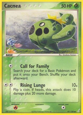 [PKM] Cacnea (47/100) (Stamped) [EX: Crystal Guardians]
