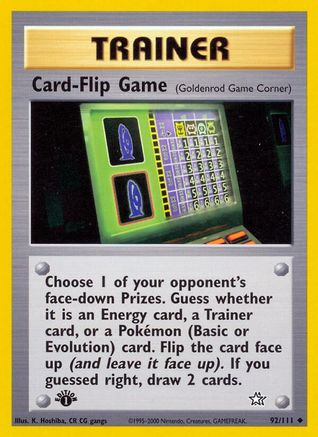 [TR] Card-Flip Game (92/111) [Neo Genesis 1st Edition]
