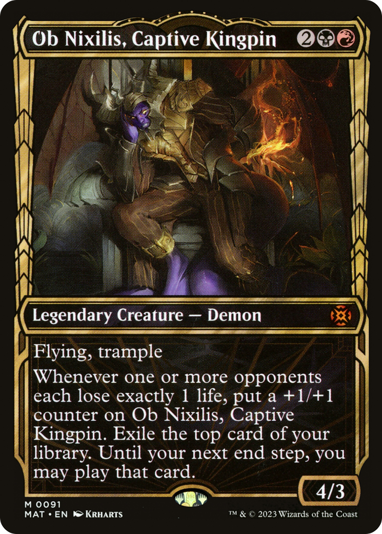 {R} Ob Nixilis, Captive Kingpin (Showcase) [March of the Machine: The Aftermath][MAT 091]