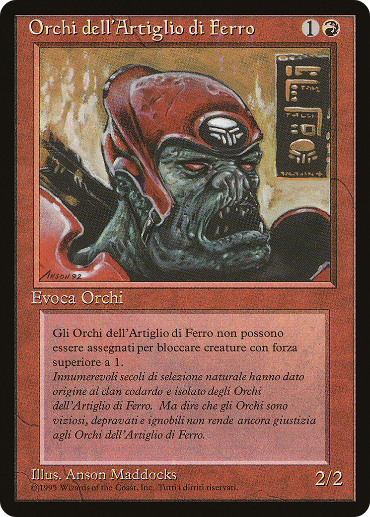 {C} Ironclaw Orcs (Italian) - "Orchi dell'Artiglio di Ferro" [Rinascimento][RIN 082]
