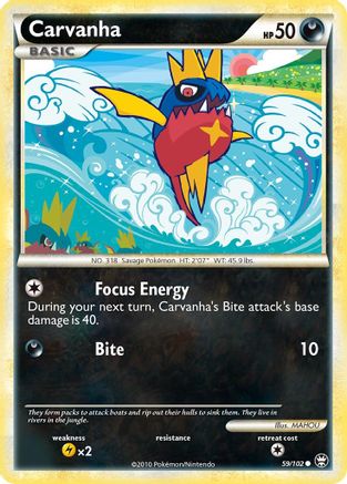 [PKM] Carvanha (59/102) [HeartGold & SoulSilver: Triumphant]