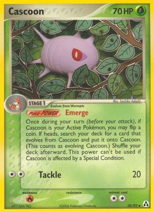 [PKM] Cascoon (30/92) (Stamped) [EX: Legend Maker]