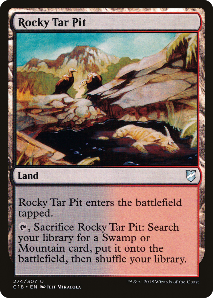 {C} Rocky Tar Pit [Commander 2018][C18 274]
