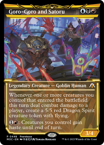{R} Goro-Goro and Satoru (Showcase Planar Booster Fun) [March of the Machine Commander Prerelease Promos][PR MOC 448]