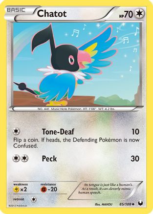[PKM] Chatot (85/108) [Black & White: Dark Explorers]