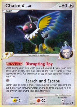 [PKM] Chatot G (54/147) [Platinum: Supreme Victors]